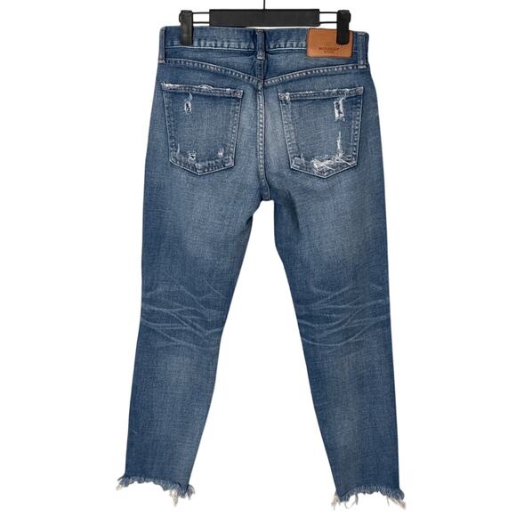 Moussy Vintage Ridgewood Distressed Cropped Skinny Jeans Medium Wash Size 26 - Picture 5 of 13